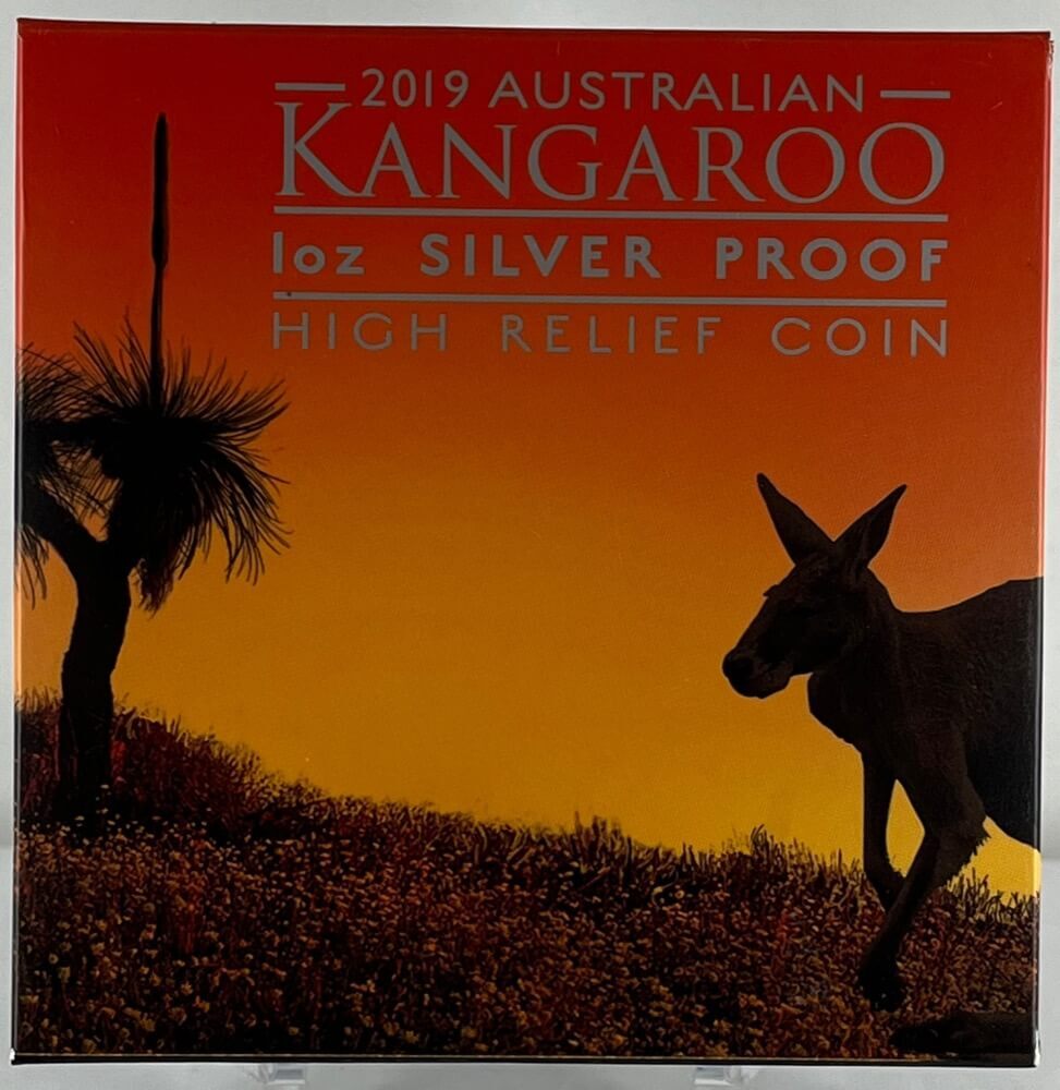 2019 Silver 1oz High Relief Proof Coin Australian Kangaroo product image