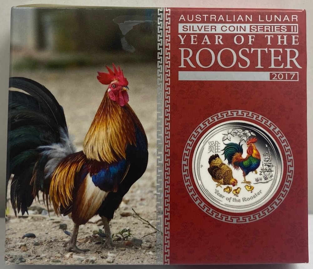 2017 Silver 1oz Coloured Coin Year of the Rooster product image