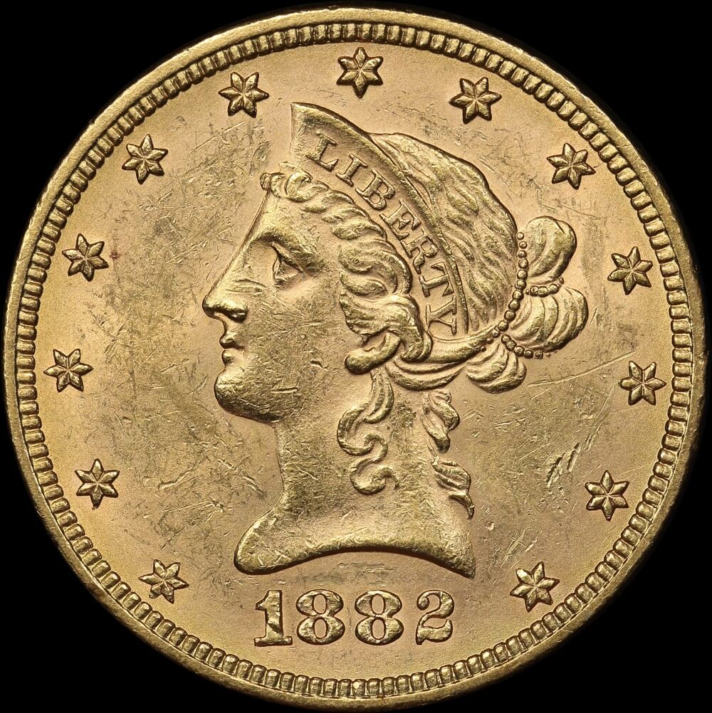 United States 1882 Gold $10 Liberty Eagle about Unc product image