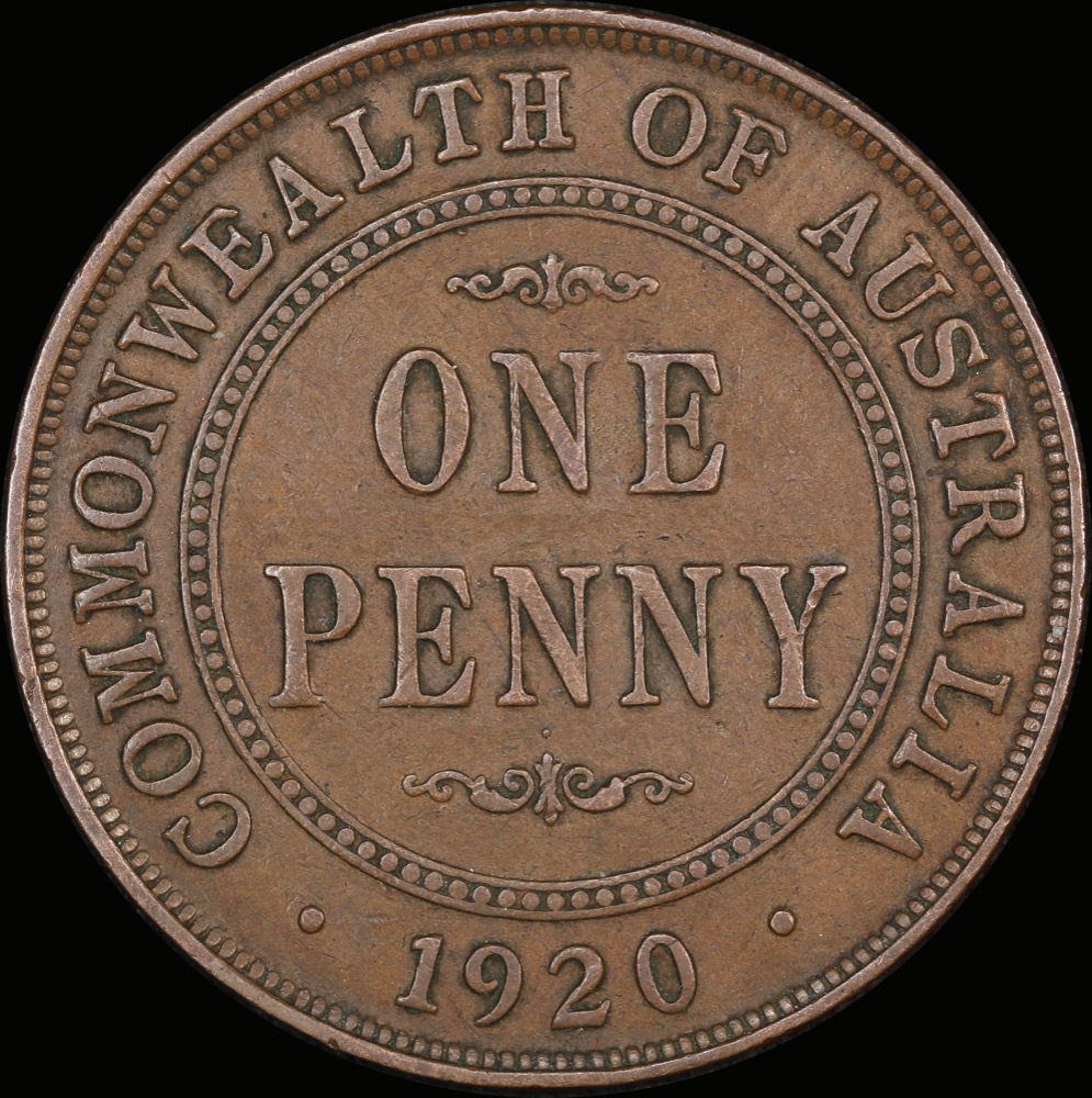 1920 Penny Dot Above Bottom Scroll London Obverse Fine product image