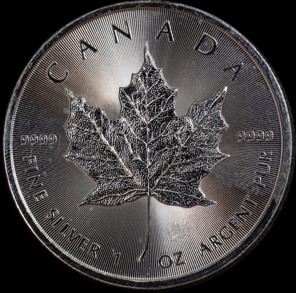 2016 Silver Canadian Maple Leaf 5 Dollar 1oz   product image