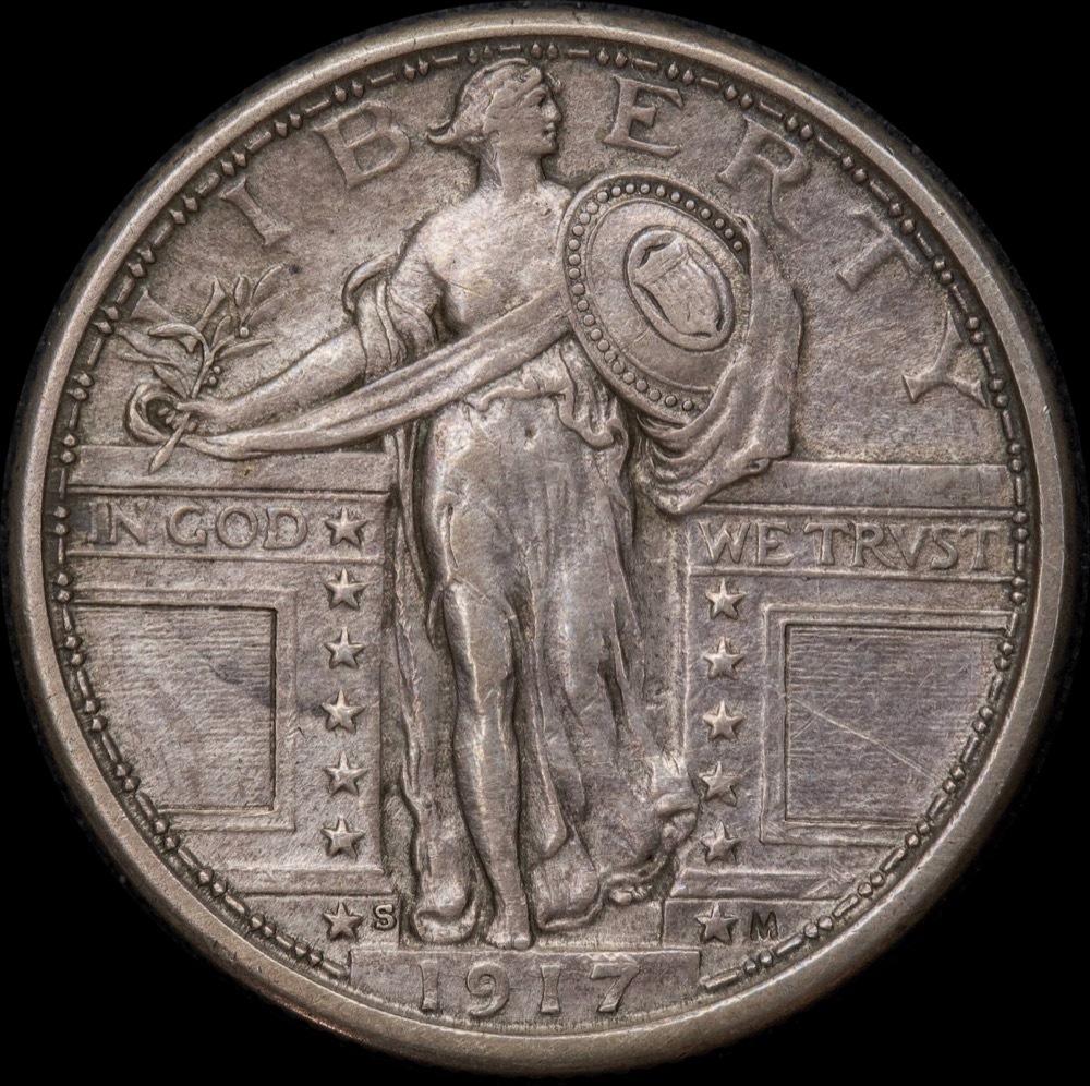 United States 1917-S Silver Quarter - Standing Liberty good VF product image