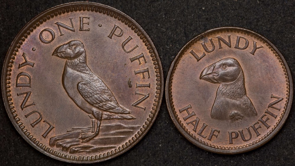 Lundy 1929 Bronze Puffin Pair Uncirculated product image