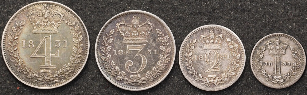 1831 Silver Maundy Coin Set William IV S#3840  product image