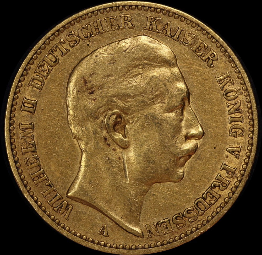German States (Prussia) 19052-A Gold 20 Marks P# 521 good VF product image