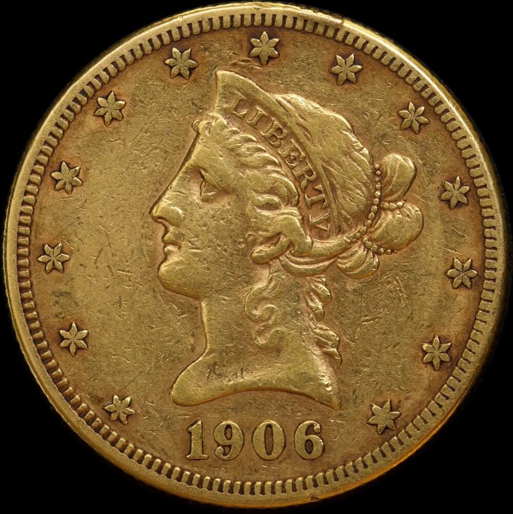 United States 1906-S Gold $10 Liberty Eagle good VF product image