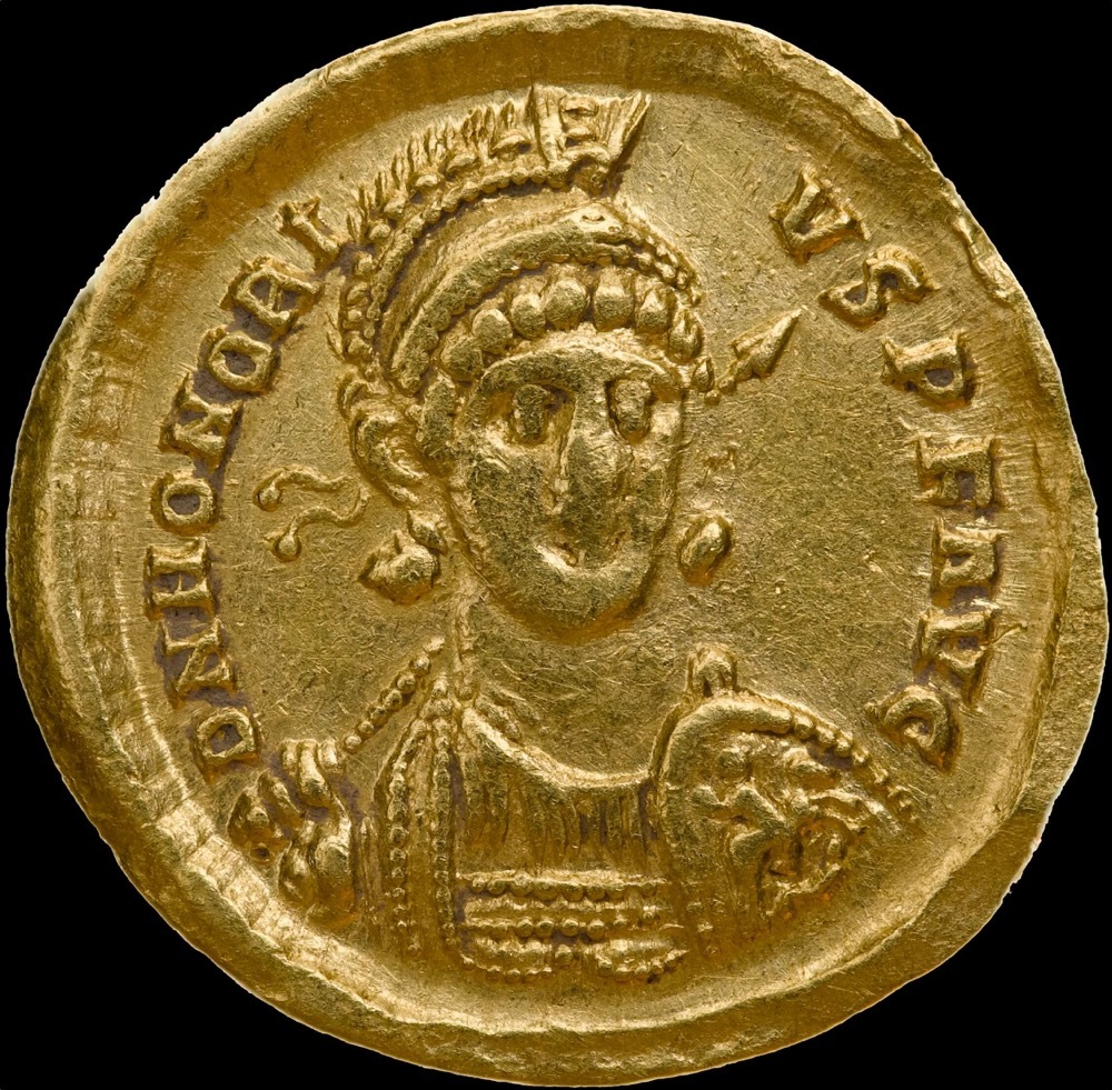 Ancient Rome (Imperial) 397 ~ 402AD Arcadius Gold Solidus RIC Arcadius 8 Good VF product image