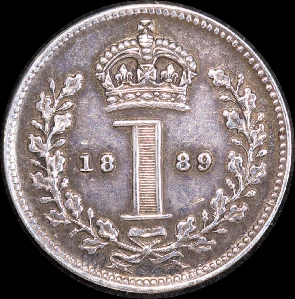 1889 Victoria Silver Maundy Penny S#3932 good EF product image