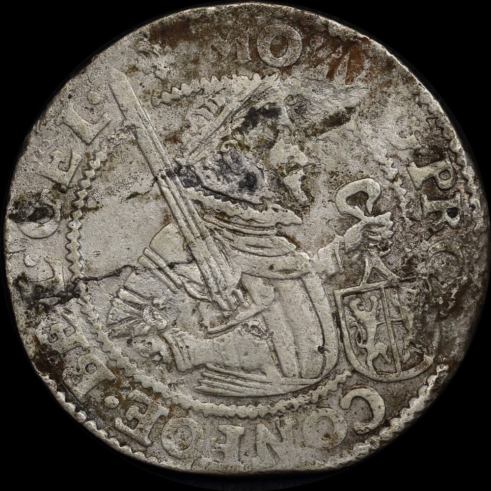 Netherlands (Gelderland) 1619 Silver Rijksdaalder Ex Batavia Shipwreck Very Good product image