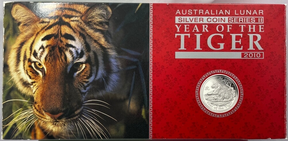 2010 Silver Lunar 3 Coin Proof Set - Tiger Series II product image