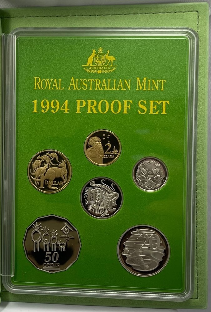 Australia 1994 Proof Coin Set Year of the Family Damaged Coloured Shipper product image