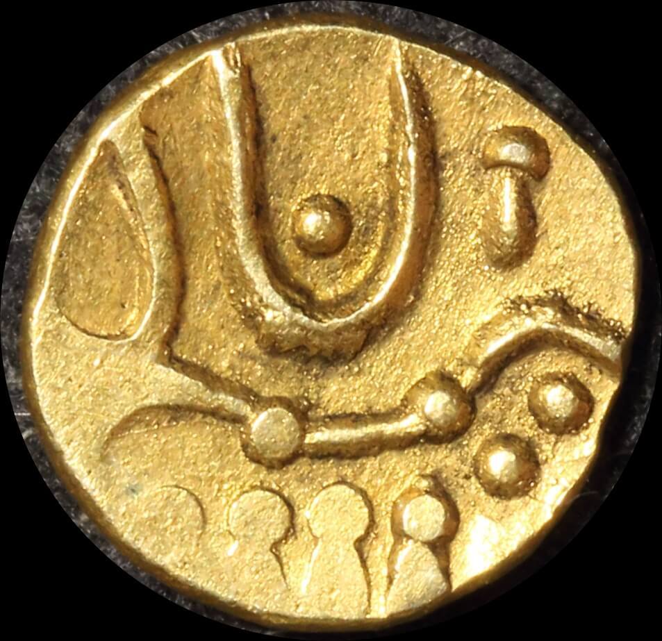 India (Princely States - Cochin) 1795 - 1850 Gold Fanam KM# 10 Extremely Fine product image