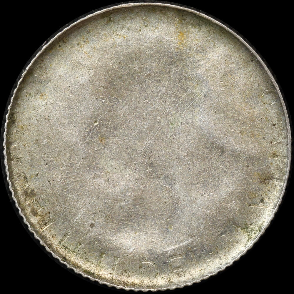 1955-1963 Undated Sixpence Partial Obverse Brockage Error about Unc product image