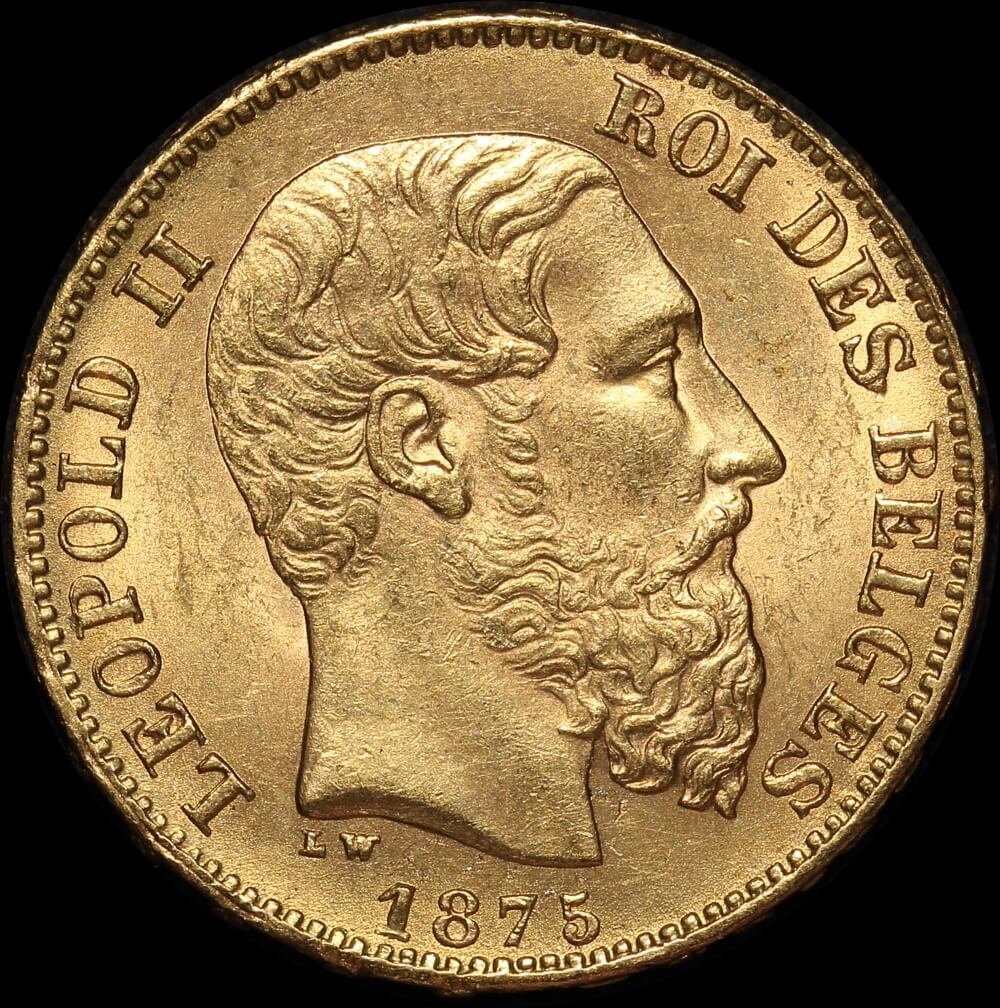 Belgium 1876 Gold 20 Francs KM#37 about Unc product image