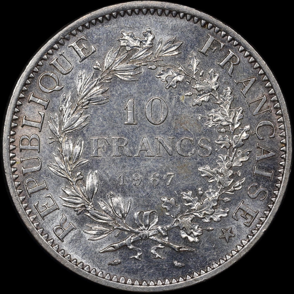 France 1967 Silver 10 Franc KM# 932 Choice Uncirculated product image