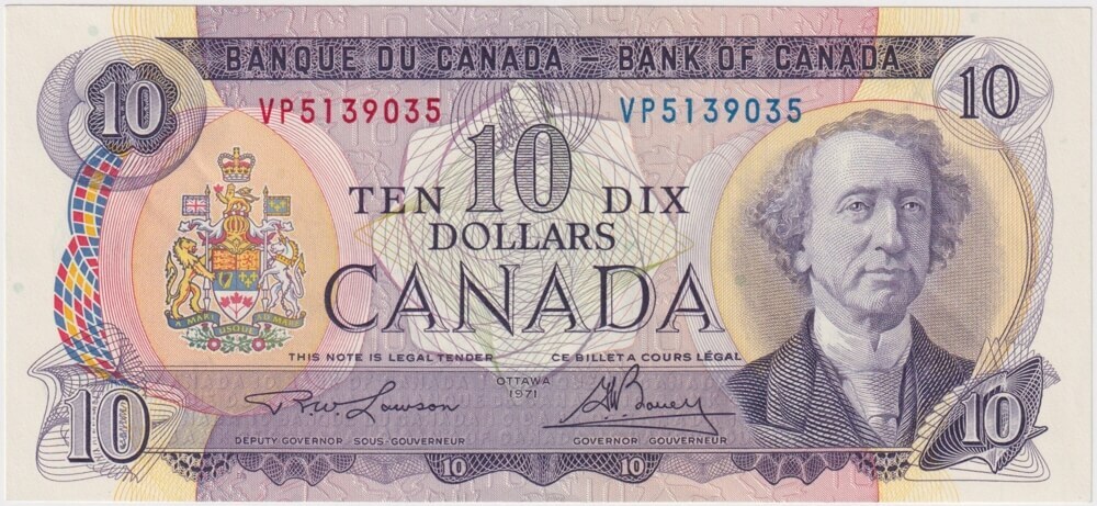 Canada 1971 10 Dollars Lawson/Bouey P#88 Uncirculated product image