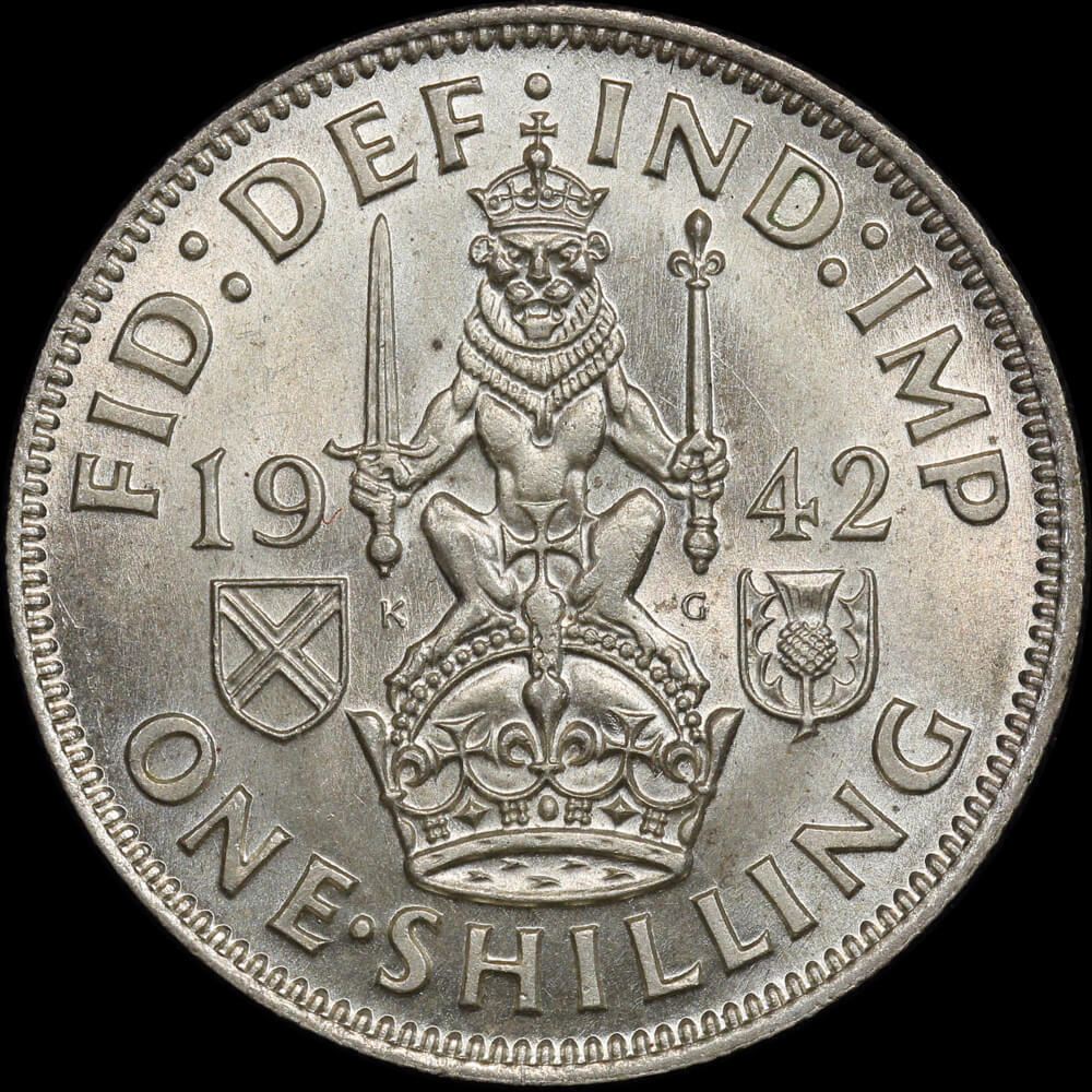 Scotland 1942 Silver Shilling KM#854 Uncirculated product image