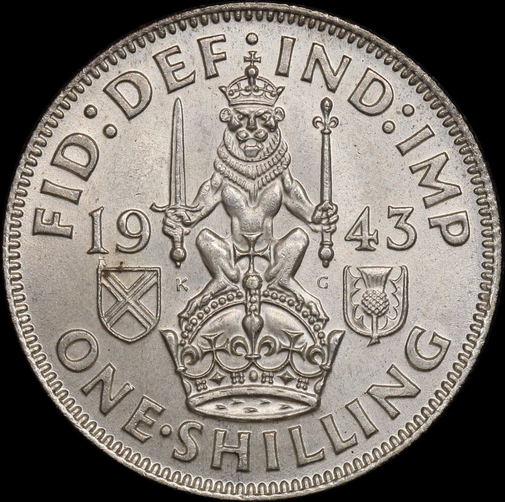 Scotland 1943 Silver Shilling KM#854 Uncirculated product image