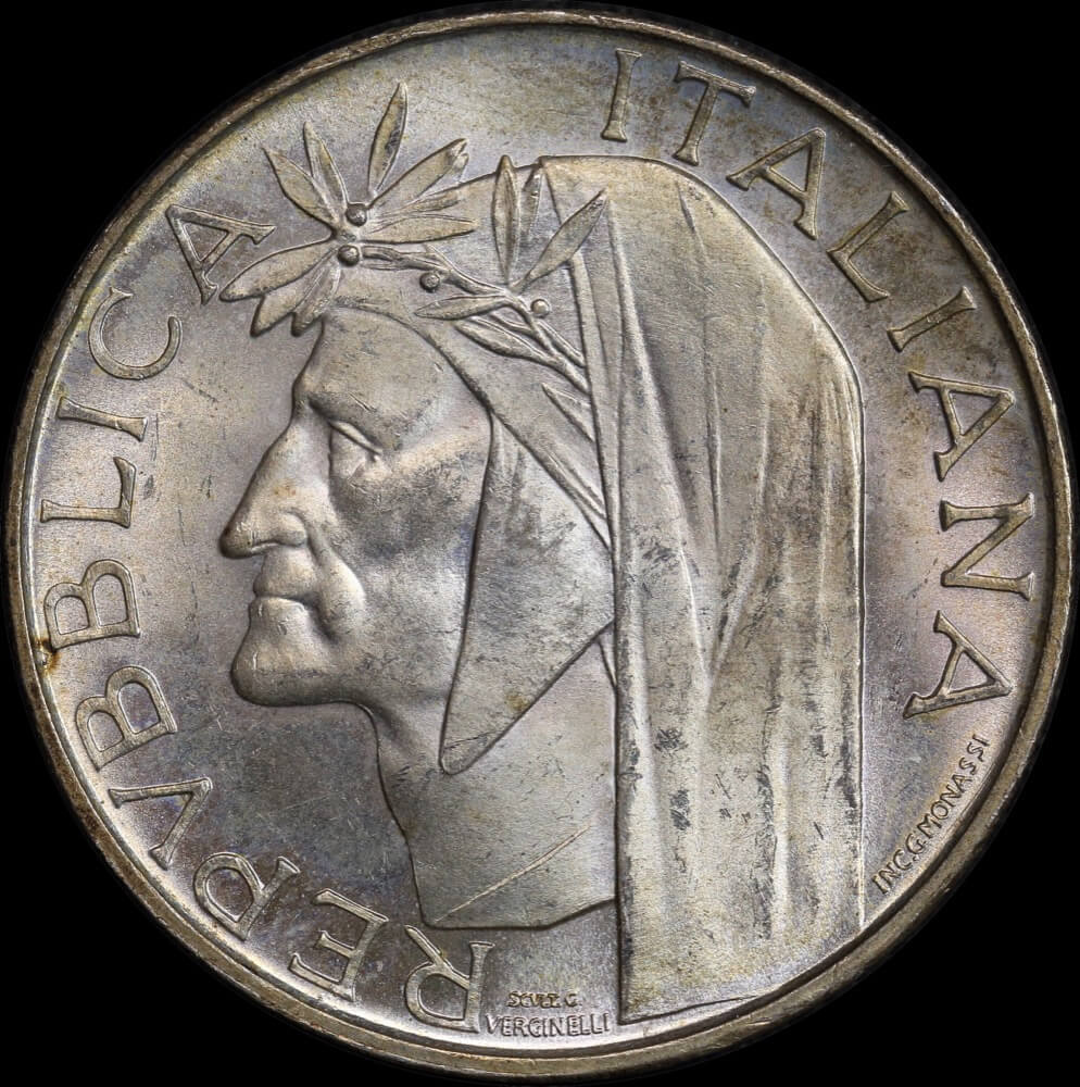 Italy 1965 Silver 500 Lire KM# 100 Choice Uncirculated product image