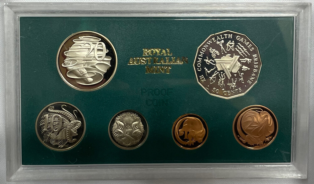 Australia 1982 Proof Coin Set Brisbane Commonwealth Games - No Foams and Certificate product image