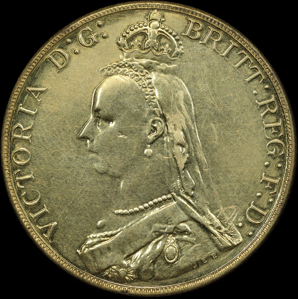 1887 Gold Five Pounds Victoria S#3864 Very Fine product image