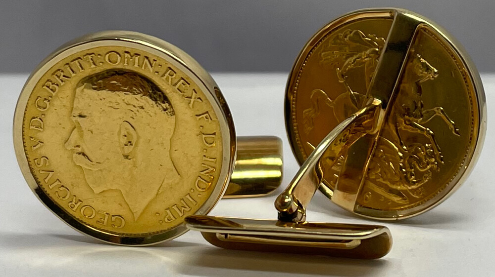 14 Carat Gold Sovereign Cufflinks product image