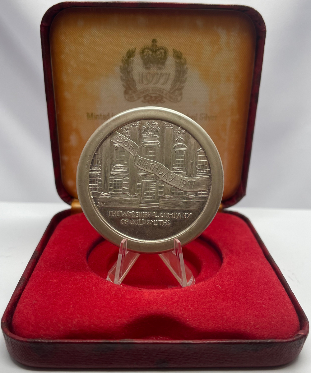 Great Britain 1977 Silver Medal The Worshipful Company of Goldsmiths 650th Birthday product image