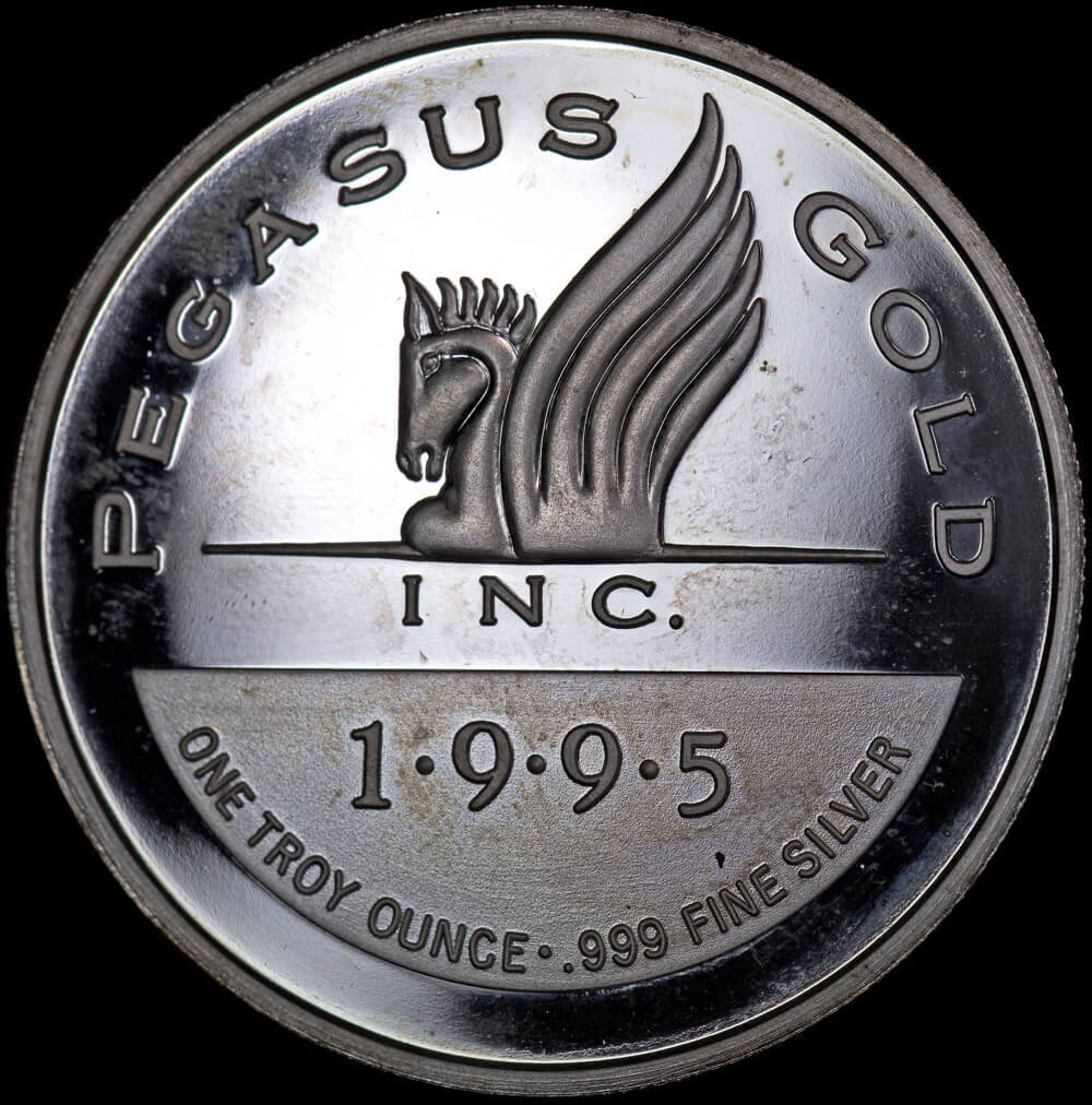 United States 1995 Silver 1oz Round - Pegasus Gold Inc product image