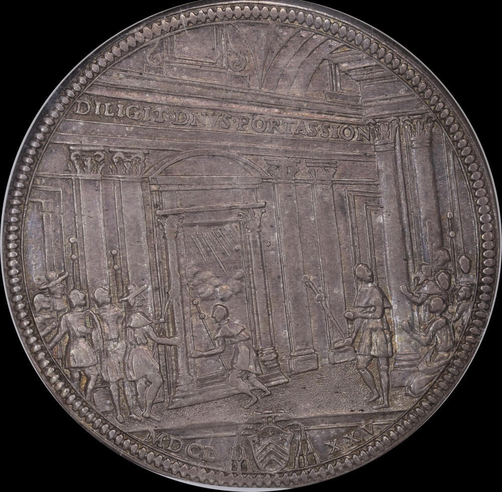 Italy (Papal States) 1675 Silver Piastra Jubilee Dav#4078 NGC AU58 product image