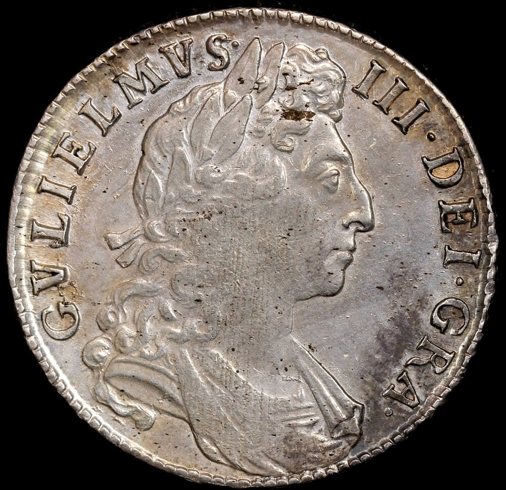 1697 Silver Half Crown William III S#3487 Extremely Fine product image