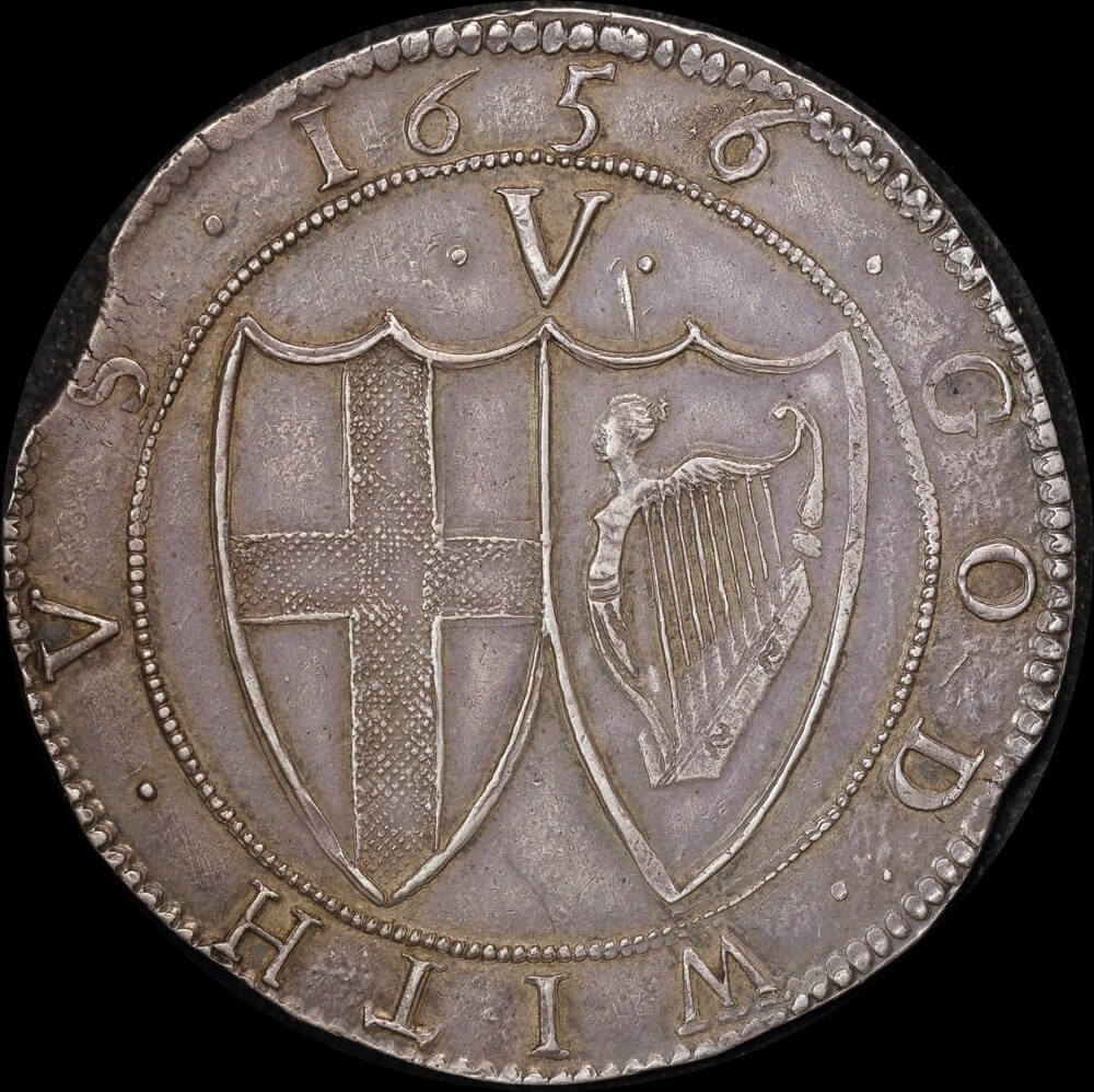 1656 Commonwealth of England Silver Crown S# 3214 Extremely Fine product image