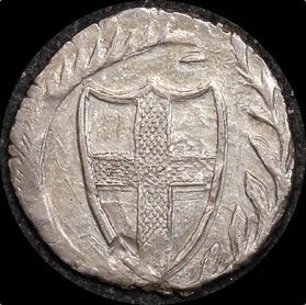 Undated Commonwealth of England Silver Penny S# 3222 good EF product image