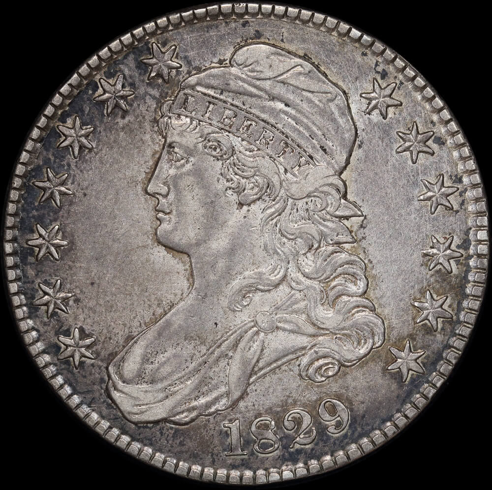 United States 1829 Silver Half Dollar Capped Bust KM#37 Extremely Fine product image