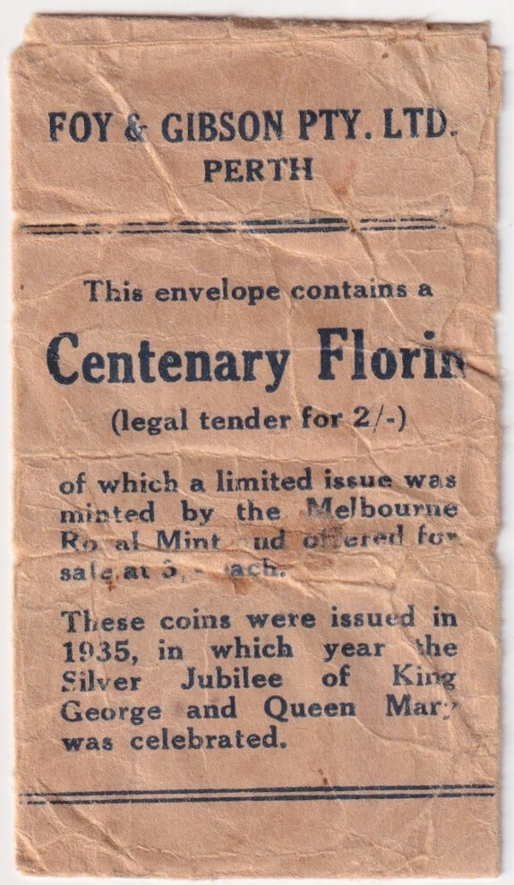 1934/5 Foy & Gibson Paper Bag (Perth) Very Good product image