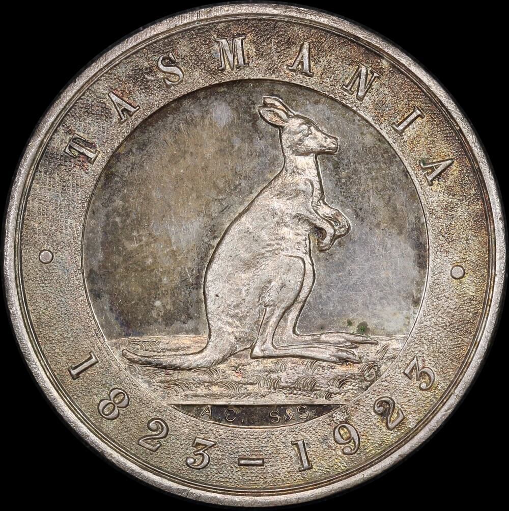 1923 Silver Medal Centenary of Macintosh & Degraves Tasmanian Shilling Token product image