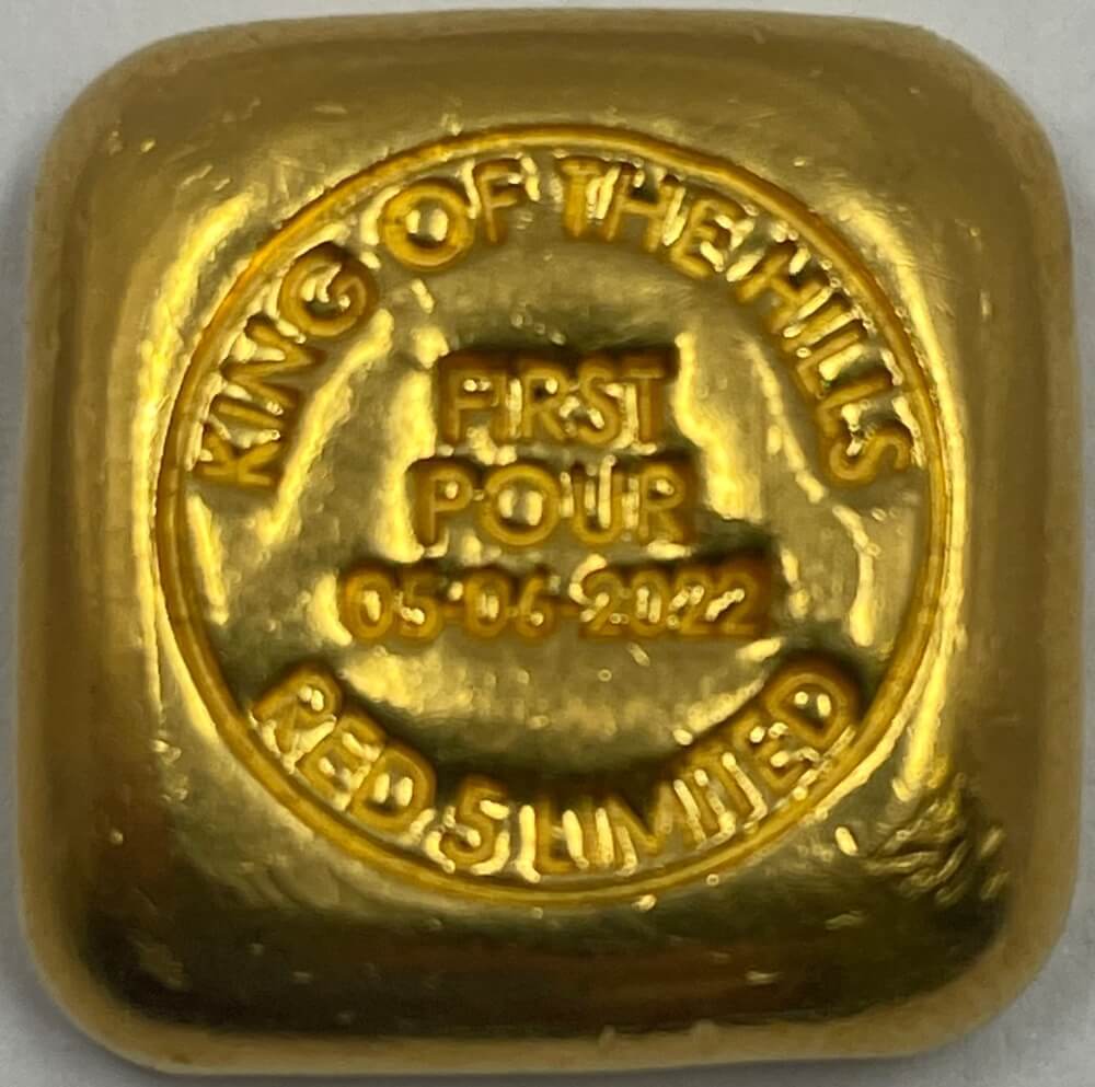 2022 Perth Mint 1oz Cast Gold Ingot 99.99% - King Of The Hills First Pour product image