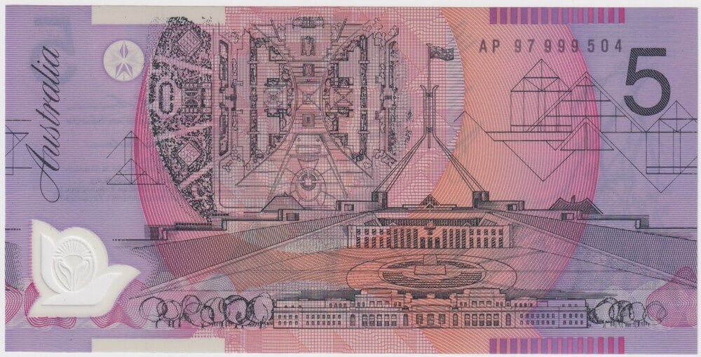 1997 $5 Test Note MacFarlane/Evans R218bT AP97 Prefix Type A Uncirculated product image