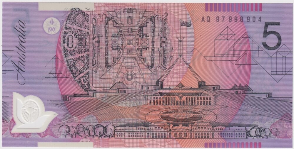 1997 $5 Test Note MacFarlane/Evans R218bT AQ97 Prefix Type A Uncirculated product image