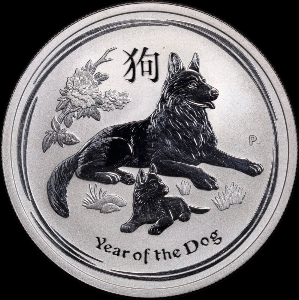 2018 Silver Lunar 1/2 Ounce Coin Dog product image