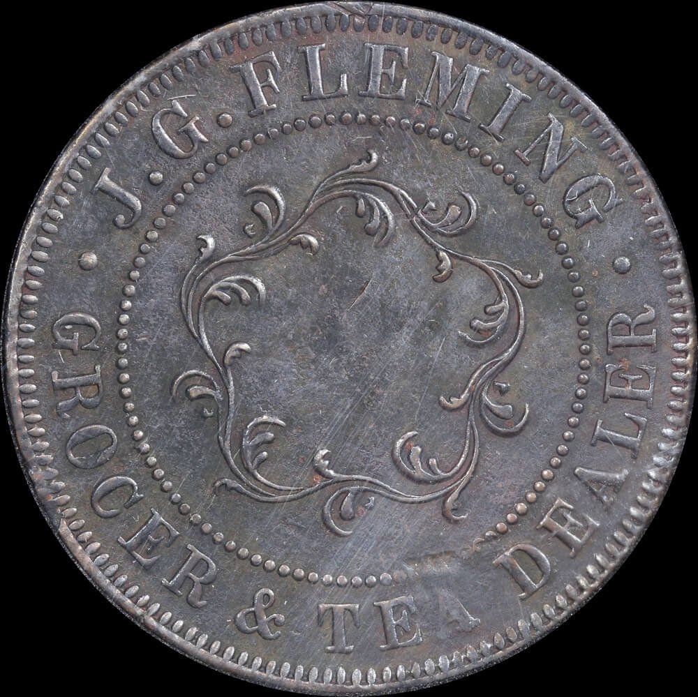 1874 Fleming Copper Penny Token A129 Very Fine product image