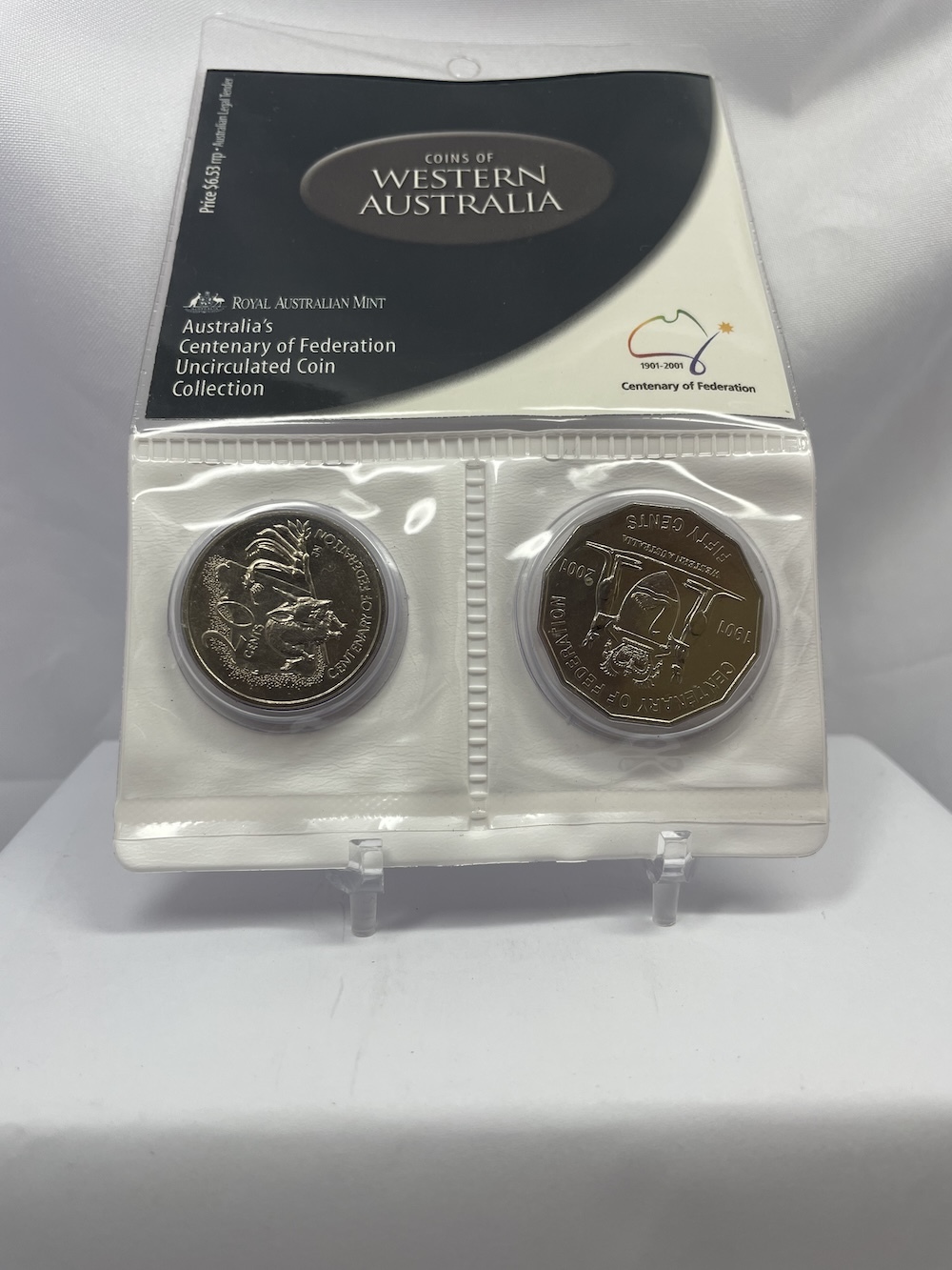 Australia 2001 Federation Two Coin Uncirculated Set Western Australia product image