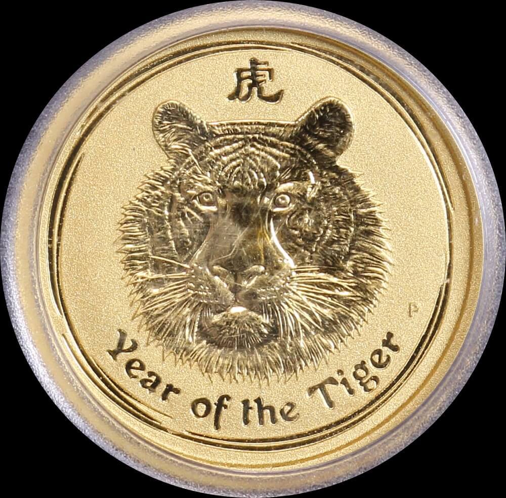 2010 Gold Lunar 1/20ozt Specimen Coin Tiger product image