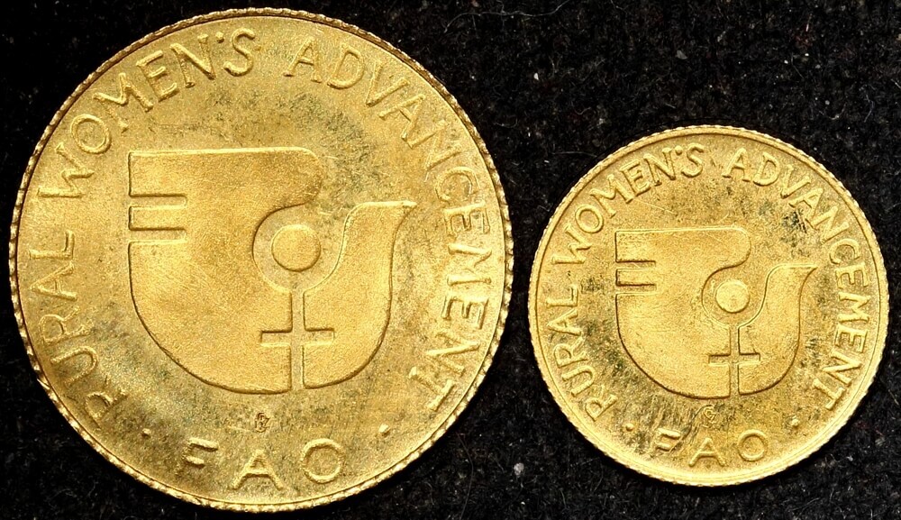 Tonga 1980 Gold 2 Coin Set MS18 Women's Advancement Uncirculated product image