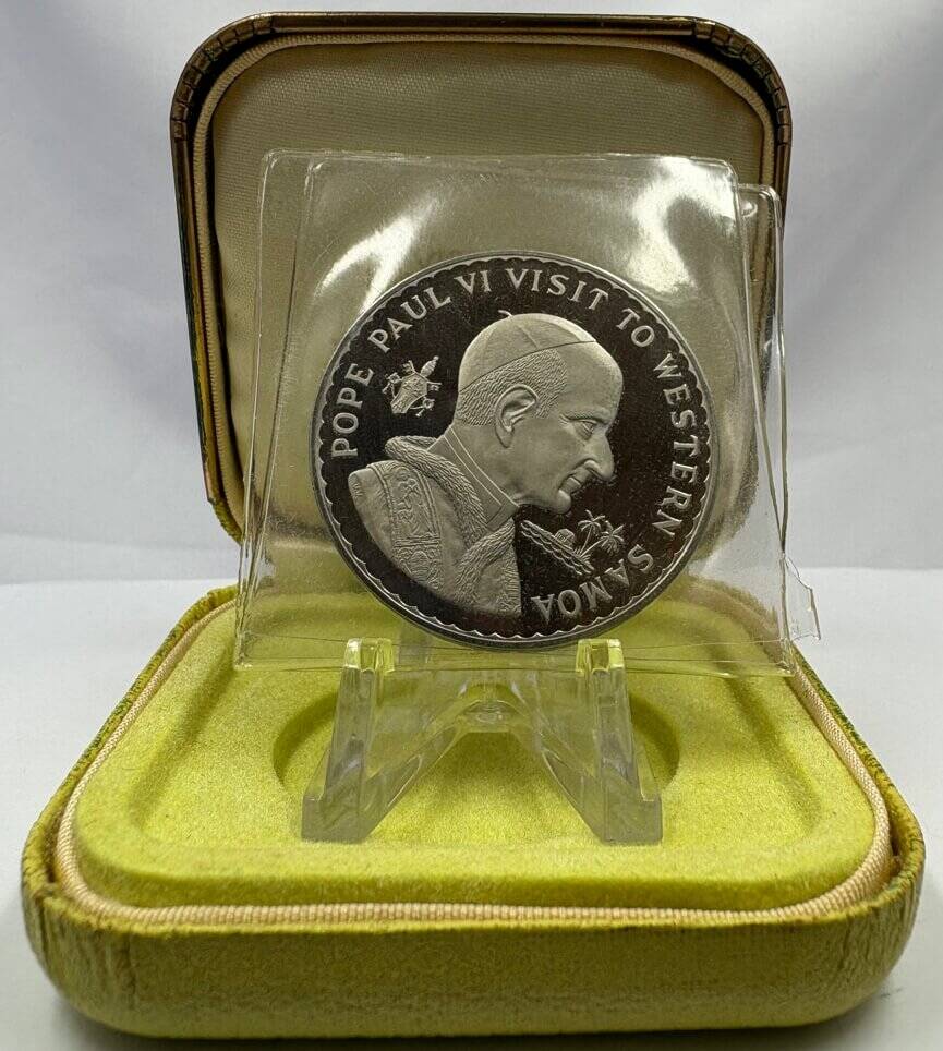 Western Samoa 1970 1 Tala Proof Coin - Pope's Visit product image