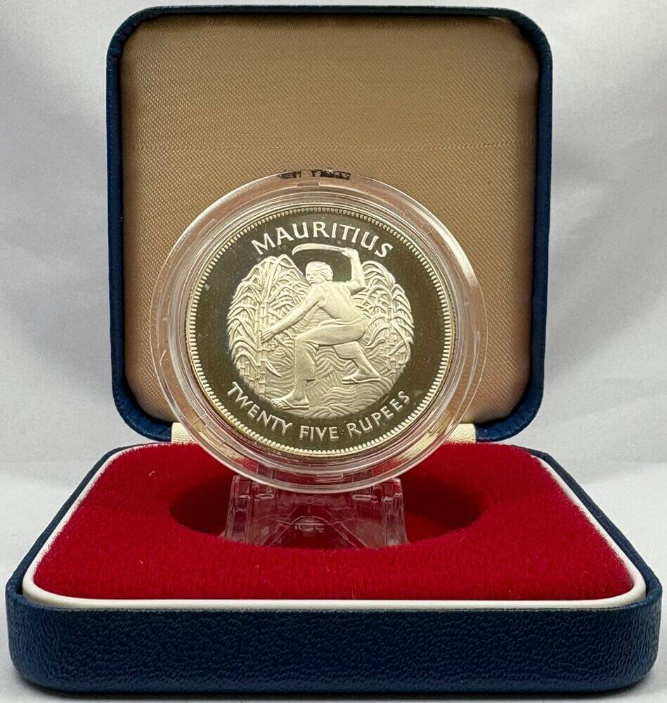 Mauritius 1977 Silver Proof 25 Rupees KM#43a Silver Jubilee product image