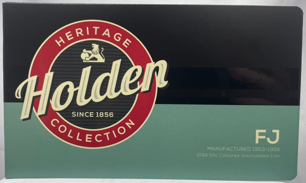 2016 Coloured 50 Cent Carded Coin Holden Heritage FJ product image