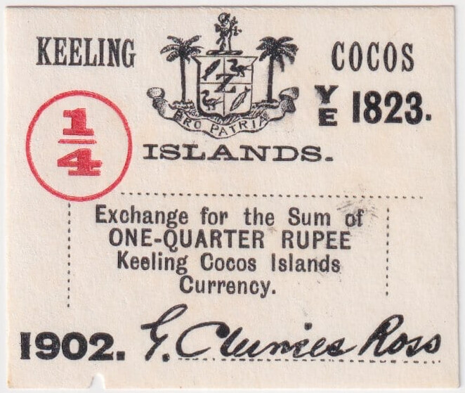 Keeling-Cocos Islands 1902 5 Rupees P#S128 about EF product image