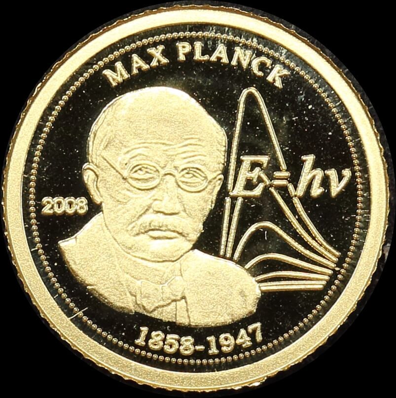 Togo 2008 Gold 1500 Francs Half Gram Coin - Max Planck product image