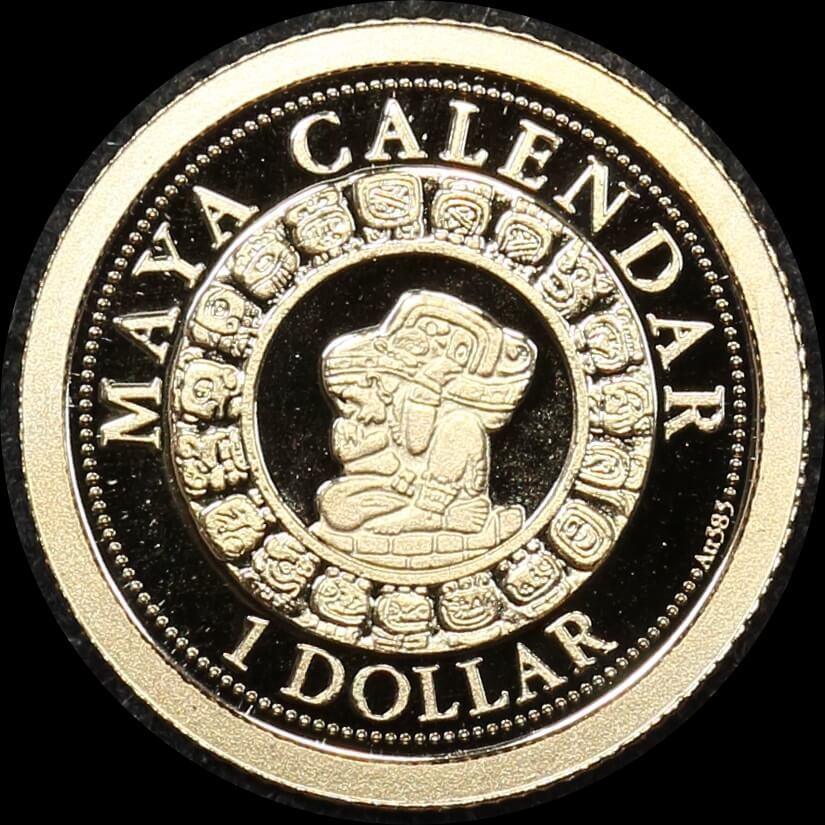 Solomon Islands 2012 Gold $5 Half Gram Coin - Maya Calendar product image