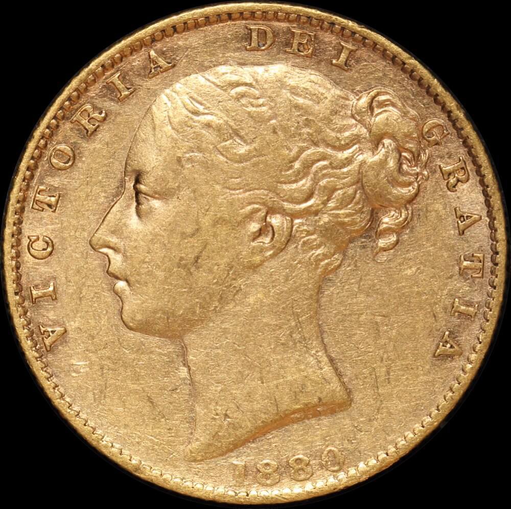 1880 Sydney Shield Sovereign Inverted A Error about VF product image